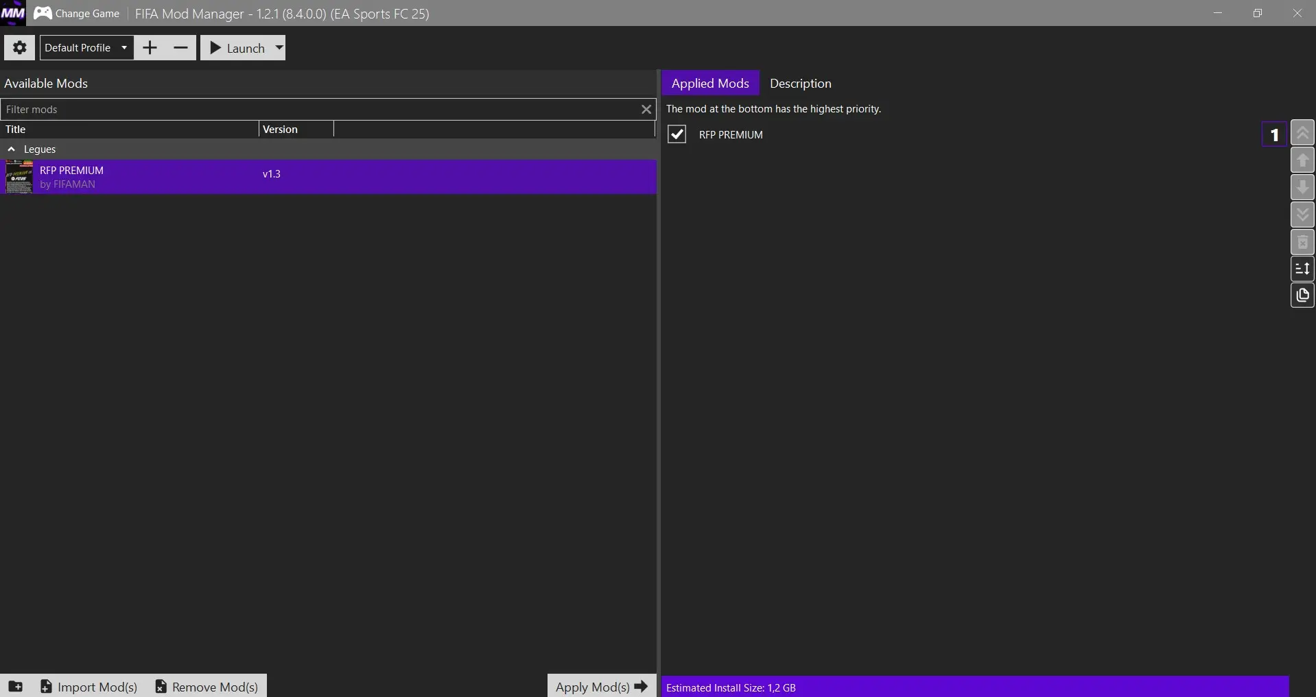 FIFA Mod Manager v1.2.1