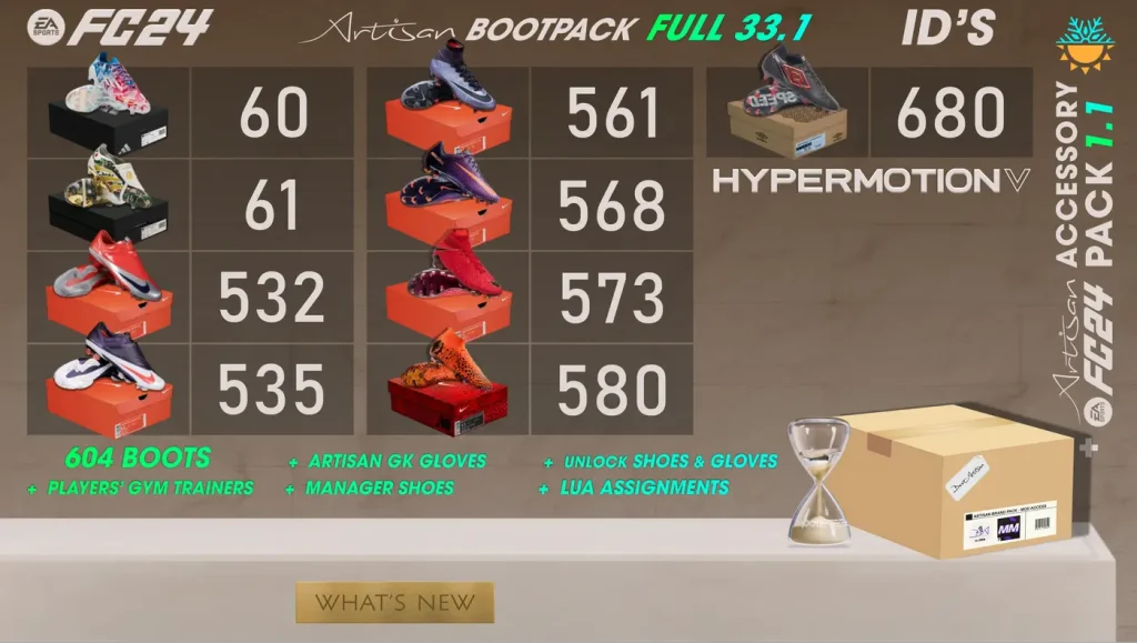 WHAT'S NEW in Artisan Bootpack FULL 33.1 - FC24