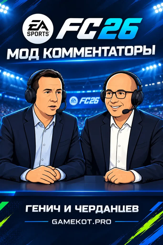 FC 26 — мод Российские комментаторы Генич и Черданцев