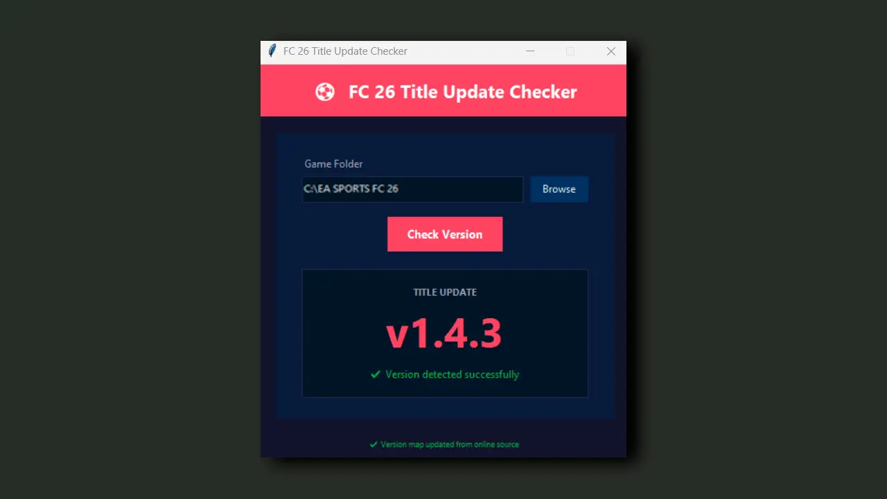 FC 26 — Title Update Checker 1.0