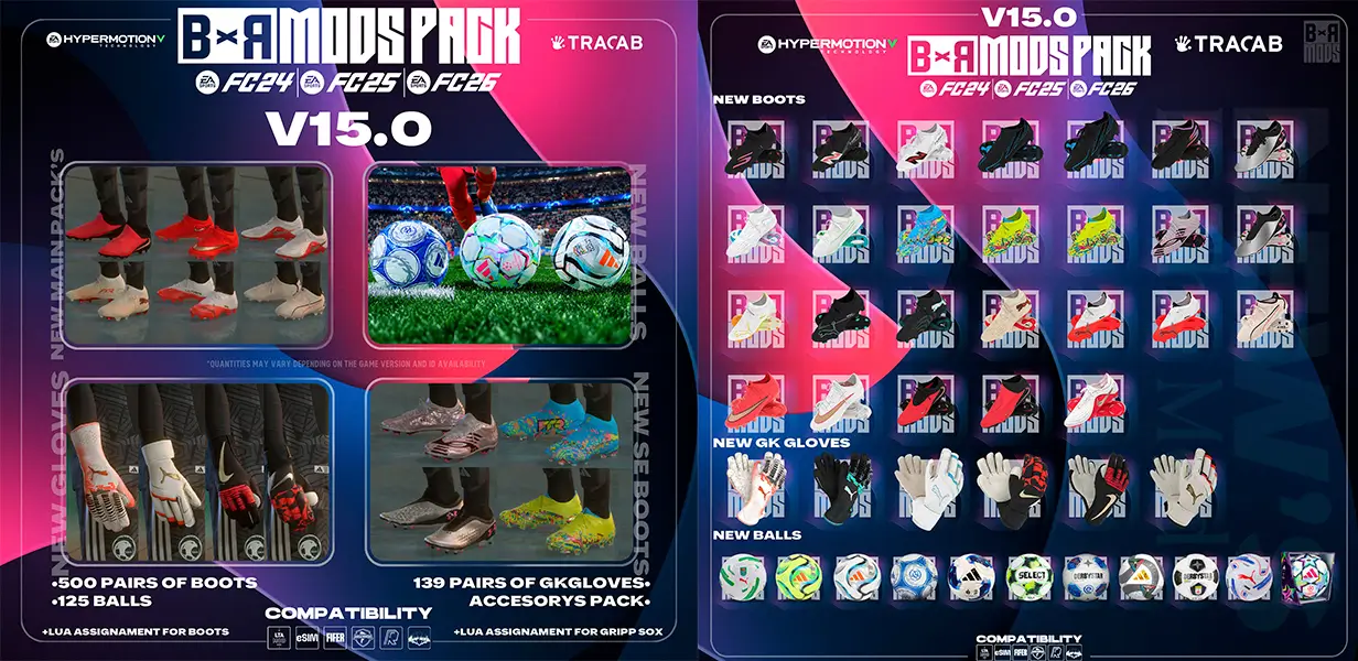 FC 26 — BxR Mods Pack v15 | TU 1.6.6