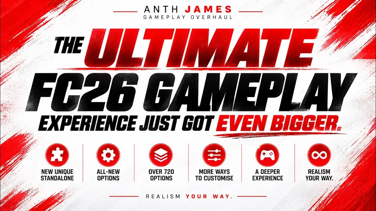 Anth James FC26 Gameplay Mod [V10 Reloaded Full Gameplay Package] TU 1.6.6
