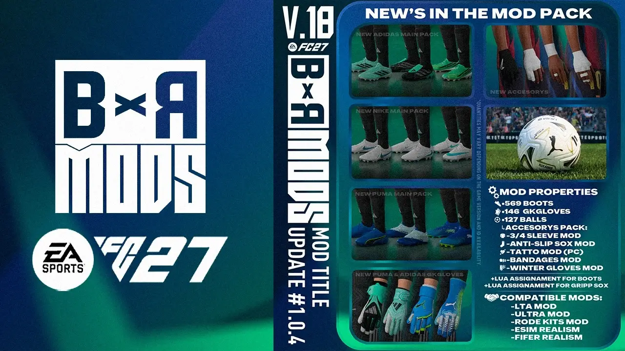 FC27 — BxR Mods Pack v18 | TU 5 (1.0.4)